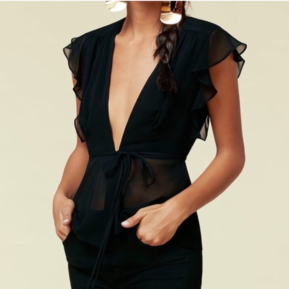 Reformation Andorra Black Top